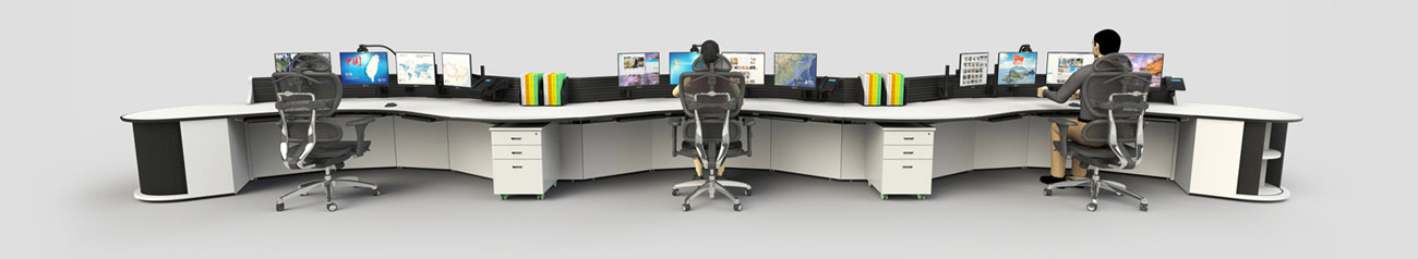 弧形操作臺(tái)款式正視效果圖"