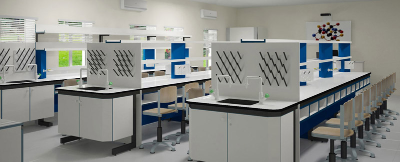 學(xué)校實(shí)驗(yàn)室多功能操作臺款式效果圖片